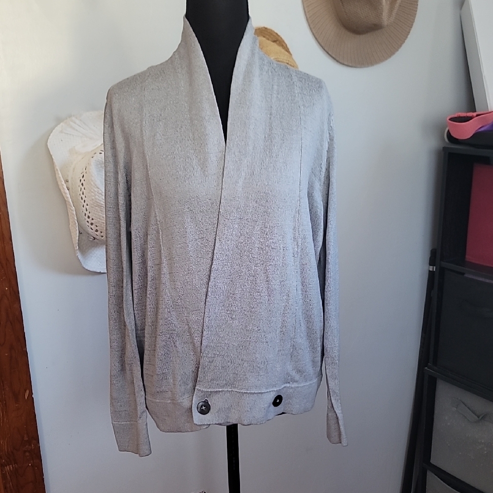 NIC+ZOE Light Gray Women's Cardigan
